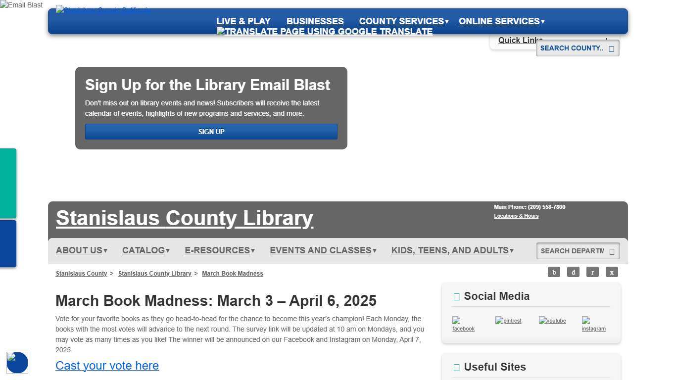 March Book Madness - Stanislaus County Library